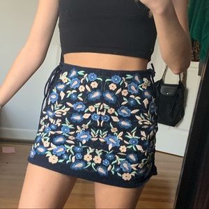 ZARA FLORAL MINI SKIRT NWT